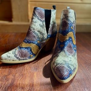Ivy and Leo boutique snakeskin bootie